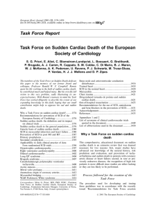 Task Force Report Task Force on Sudden Cardiac Death of the