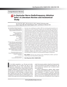 Is Genicular Nerve Radiofrequency Ablation Safe?