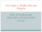 Core Topic 2: Health, Diet and Lifestyle