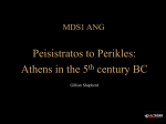 Peisistratos to Perikles: Athens in the 5th century BC