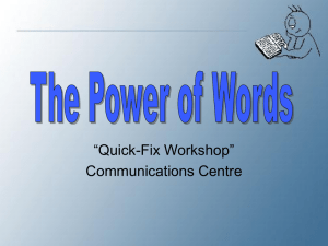 View the Power of Words Presentation