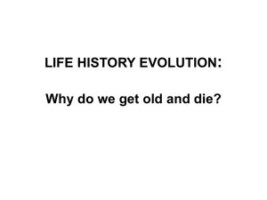 LIFE HISTORY EVOLUTION: Why do we get old and die?