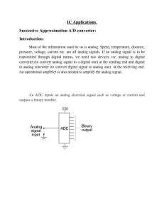 IC Applications. Successive Approximation A/D converter