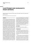 Level III lymph node involvement in breast carcinoma