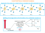 Crystal Field Theory: Octahedral Complexes