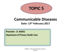 Theme 3 Communicable Disease