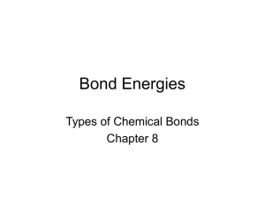 Bond Energies part I