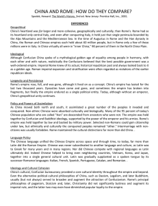 CHINA AND ROME: HOW DO THEY COMPARE?