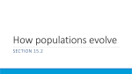 How populations evolve