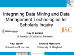 Integrating Data Mining and Data Management
