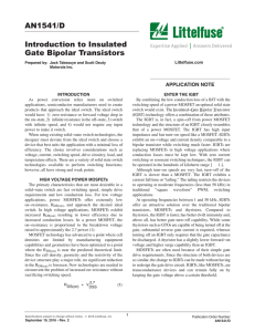 AN1541/D Introduction to Insulated Gate Bipolar Transistors