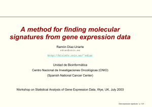 A method for finding molecular signatures from gene expression data