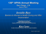 (APHA) Annual Meeting San Diego, CA October 25