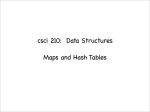csci 210: Data Structures Maps and Hash Tables