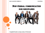 Non-verbal communication sub-disciplines
