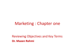 Marketing key objectives