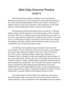 Bible Daily Grammar Practice Level V