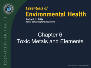 Chapter 6 Toxic Metals and Elements