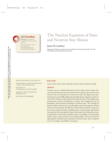 The Nuclear Equation of State and Neutron Star Masses