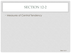 measure of central tendency