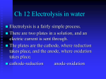 Ch 12 Electrolysis in water