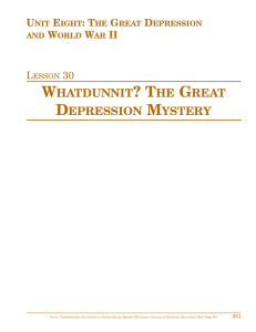 WHATDUNNIT? THE GREAT DEPRESSION MYSTERY
