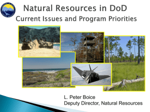 Natural Resources in DoD Current Issues and Program Priorities