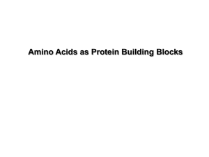 Amino Acids as Protein Building Blocks [2]