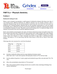 PART II.a – Physical chemistry Problem 1