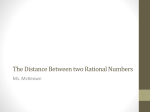 The Distance Between two Rational Numbers