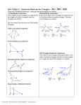 Unit 3 Notes 2 – Similarity Shortcuts for Triangles ‐ AA – SSS – SAS