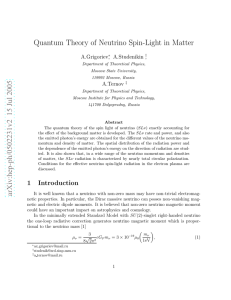 Quantum Theory of Neutrino Spin