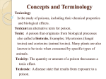 Concepts and Terminology Toxicology