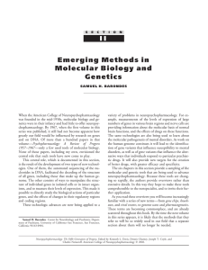 Emerging Methods in Molecular Biology and Genetics