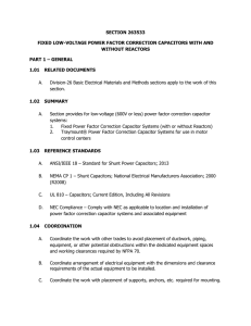 Fixed Power Factor Correction Capacitors, with
