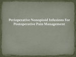 Perioperative Nonopioid Infusions For Postoperative Pain