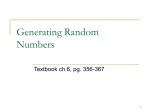 3.8 Random Number Generation