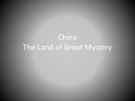 China The Land of Great Mystery