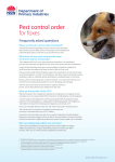 Pest control order for foxes