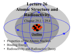 Atomic Structure and Radioactivity