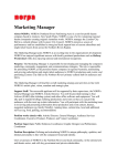 The Marketing Manager is responsible for developing and
