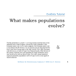 What makes populations evolve?