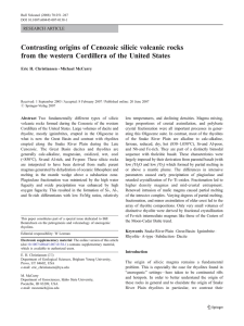 Contrasting origins of Cenozoic silicic volcanic rocks from the