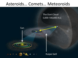 Asteroids comets meteoroids