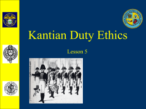Lesson 5 Kantian Ethics