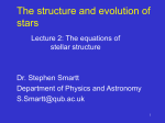 MSci Astrophysics 210PHY412 - QUB Astrophysics Research Centre