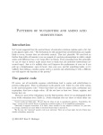 Patterns of nucleotide and amino acid substitution