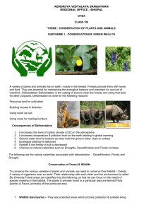 theme : conservation of plants and animals