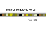 Music of the Baroque Period