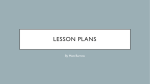 Lesson plans